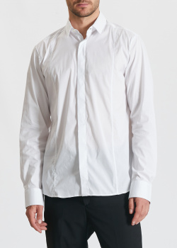 Белая рубашка Les Hommes с длинным рукавом, фото